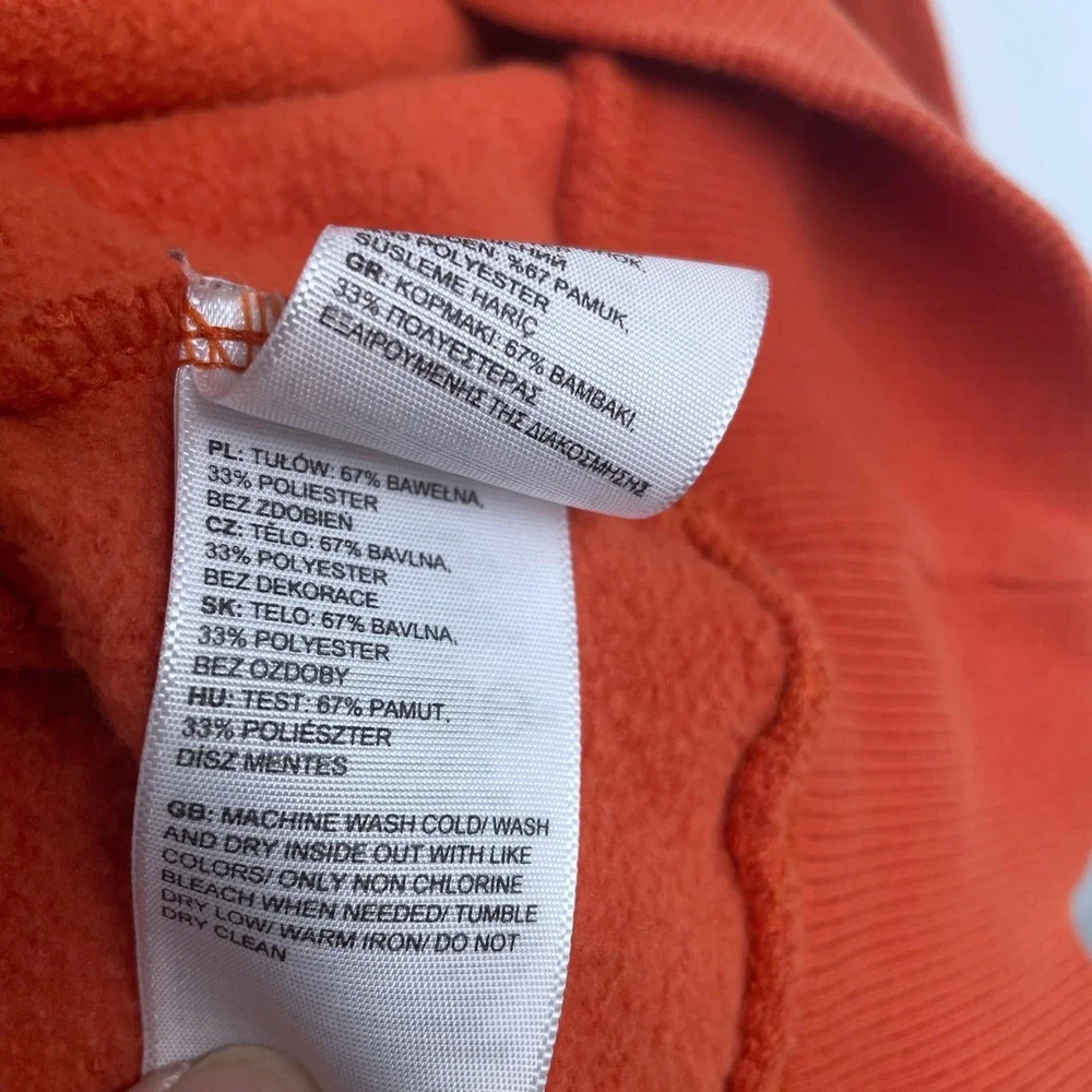 Orange The‎ North Face Hoodie Medium Double Sided Never Stop Exploring Outdoors